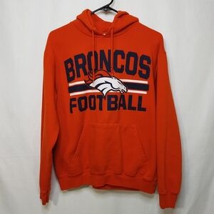 NFL Team Apparel Denver Broncos Football Orange Hoodie